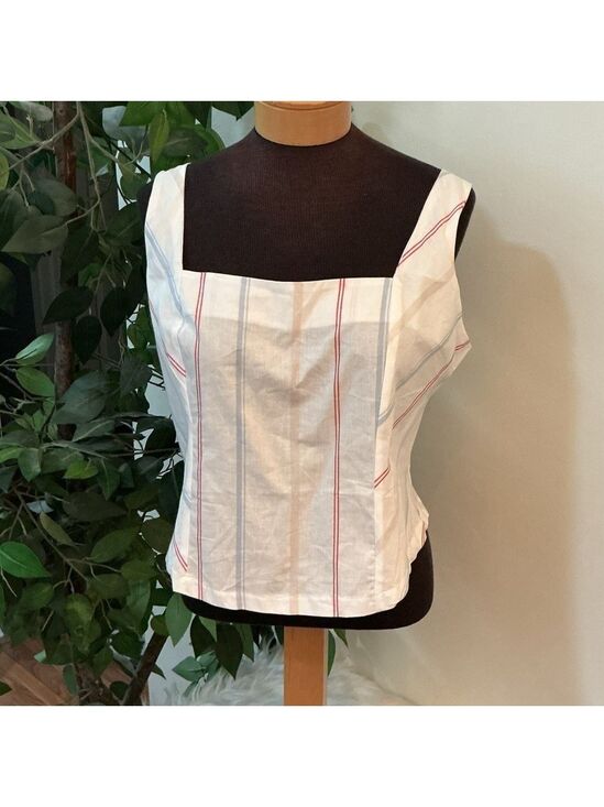 Maurices Tops - Maurices striped cotton poplin corset cropped tank top Woman’s XL